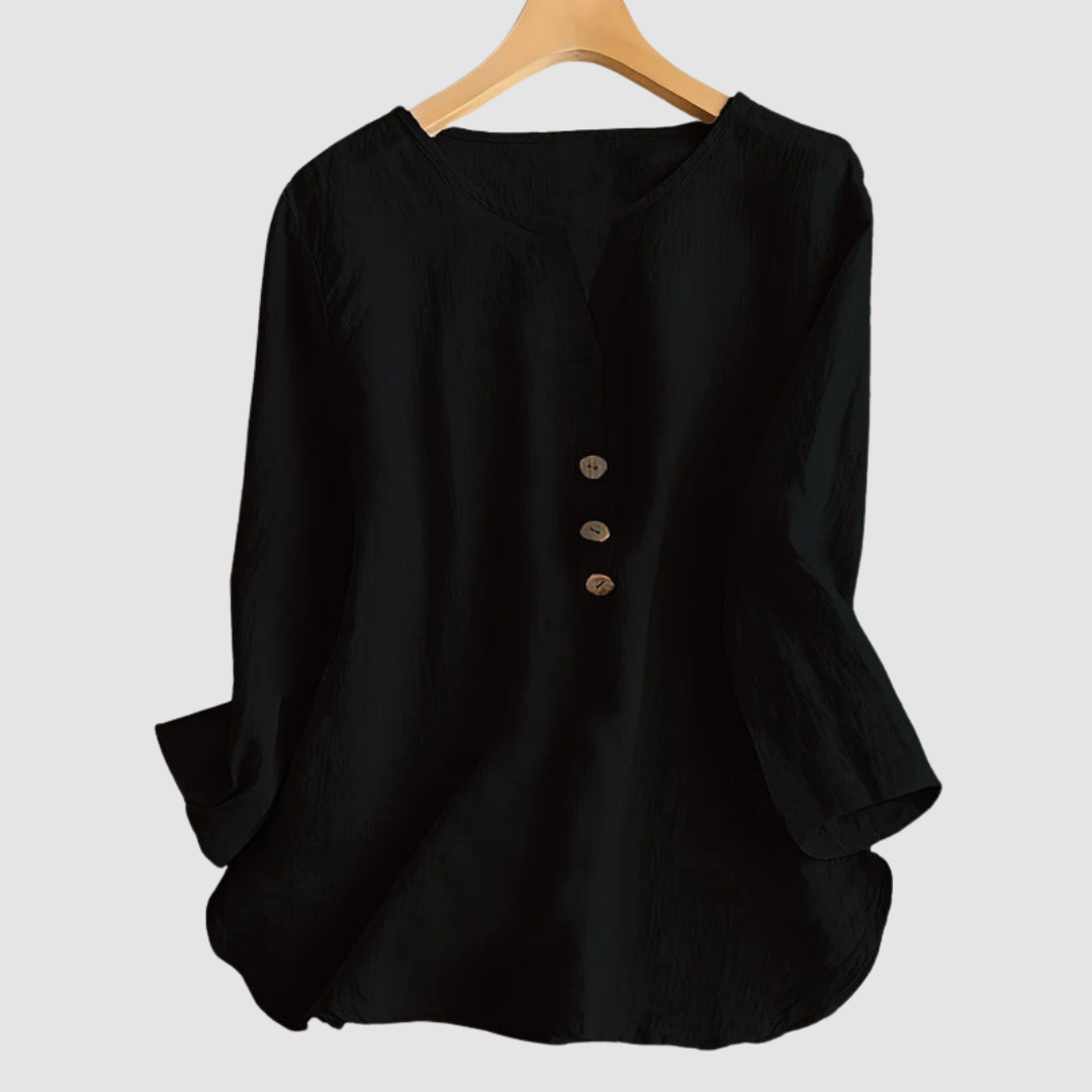Melisa™ Casual Cotton & Linen Blouse