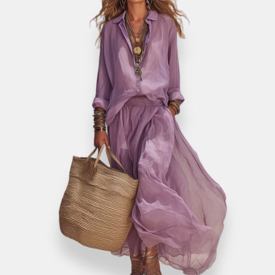 Clementine™ Blouse and Pleated Skirt Set