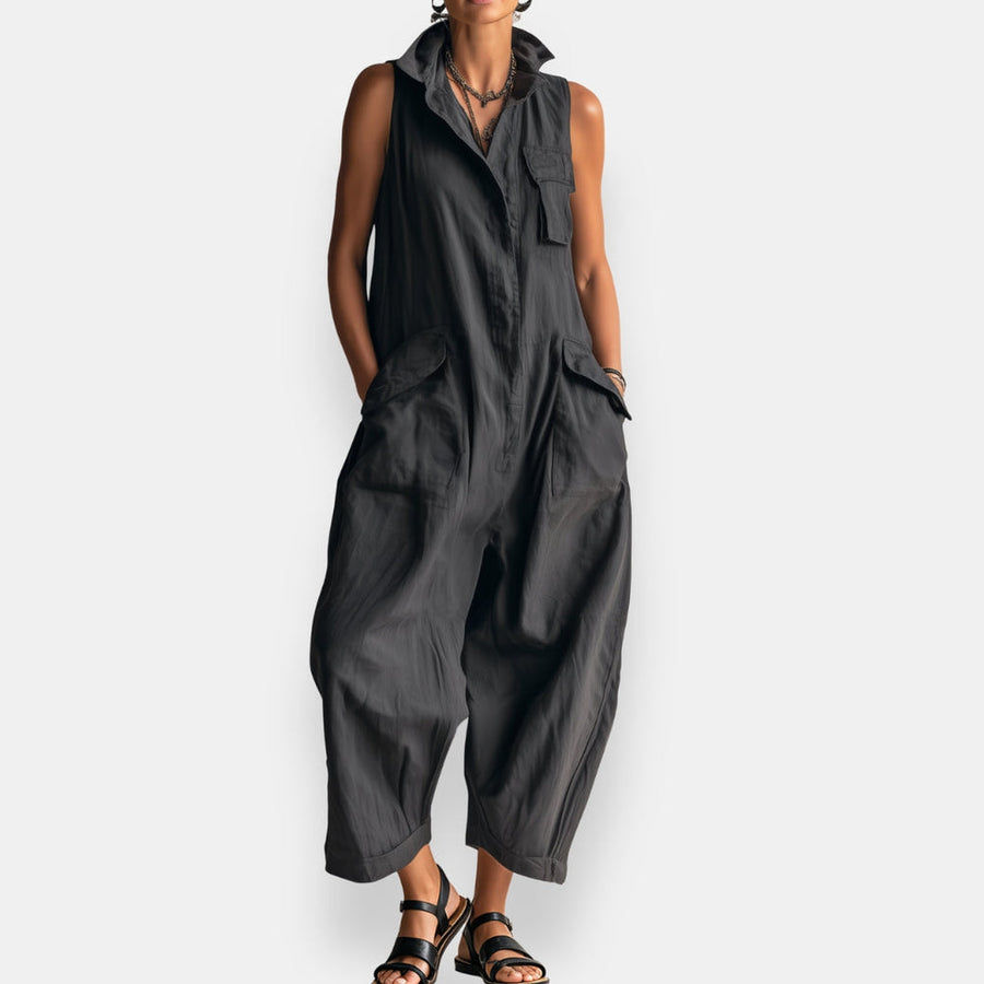 Janet™ Sleeveless Cargo Jumpsuit