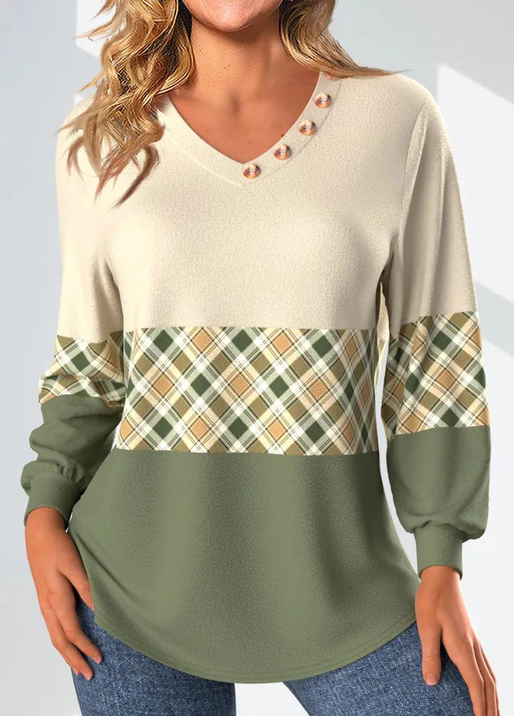Annelie | Checked Detail Sweater