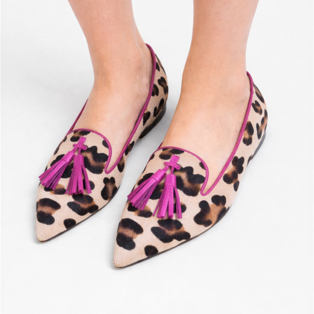 ROSALIND | PINK AND GOLD LOAFERS