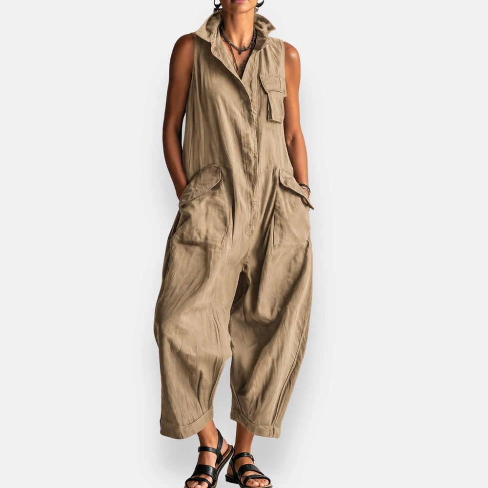 Janet™ Sleeveless Cargo Jumpsuit