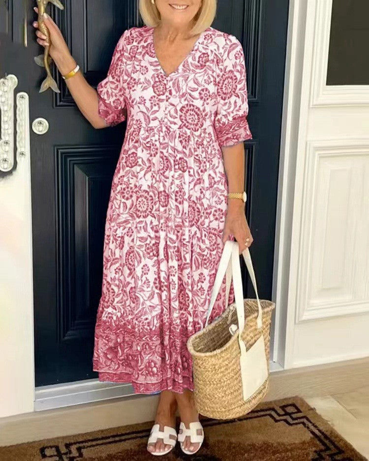 Keisha™ | Graceful V-Neck Floral