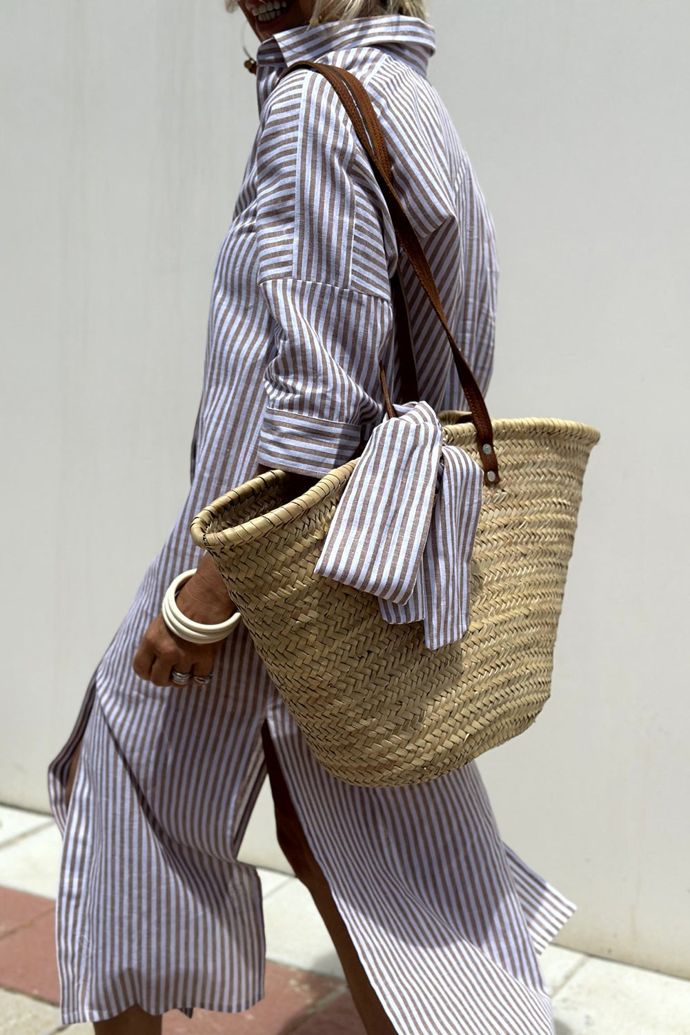 Sophia™ | Timeless Striped Shirt Dress with Elegant Comfort