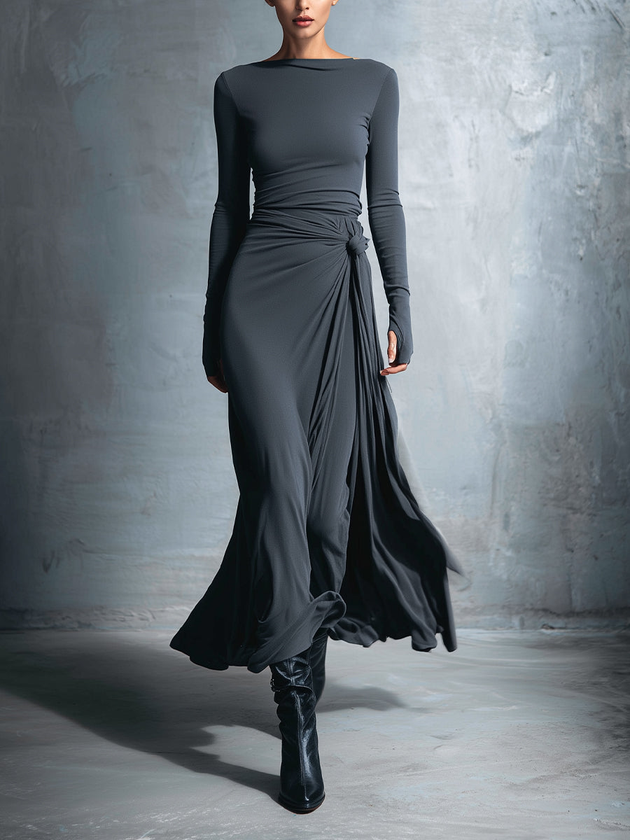 Mildred · Maxi dress with side knot