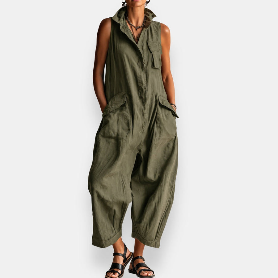 Janet™ Sleeveless Cargo Jumpsuit