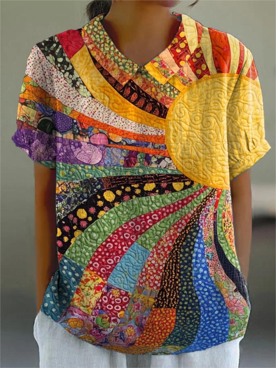 Maine | Sunburst Patchwork Blouse