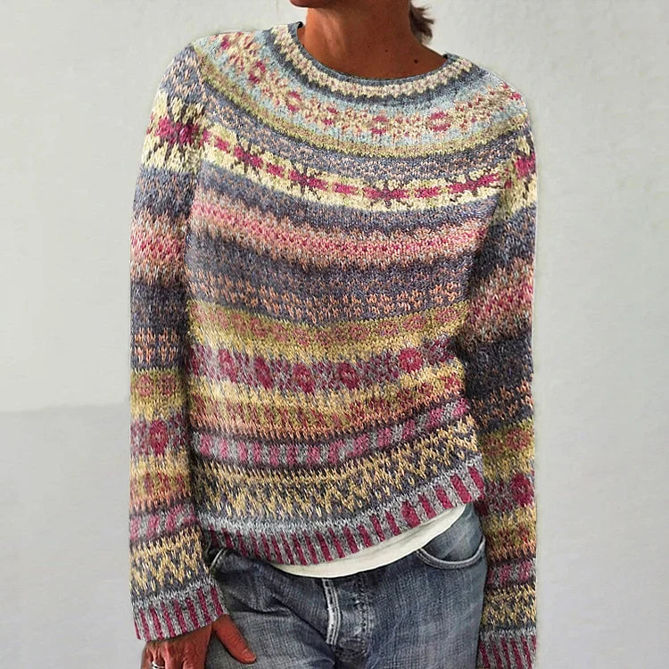 Zoey | Retro Icelandic Knit Sweater