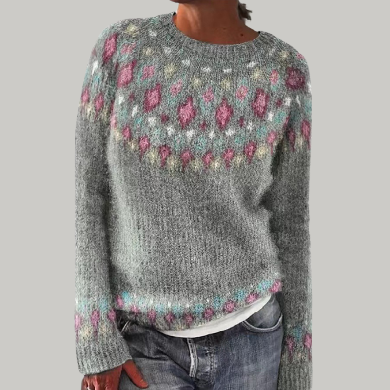 Candice | Retro Icelandic Knit Sweater