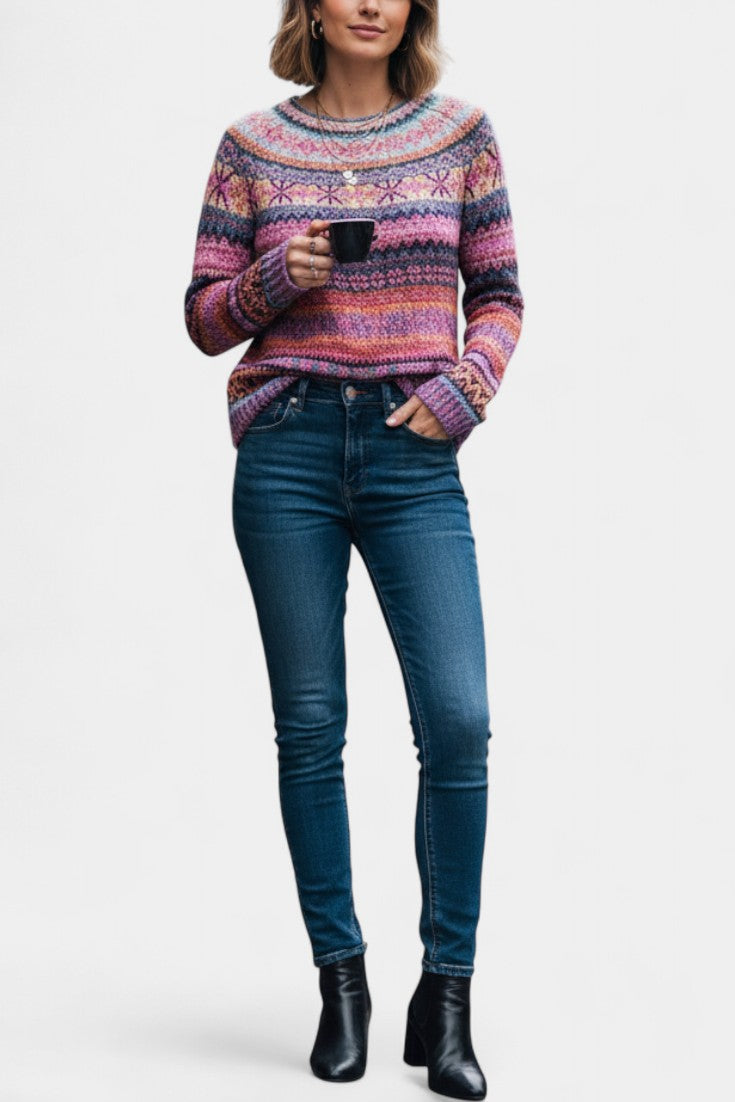 Basilea Knit Sweater with Jacquard Design