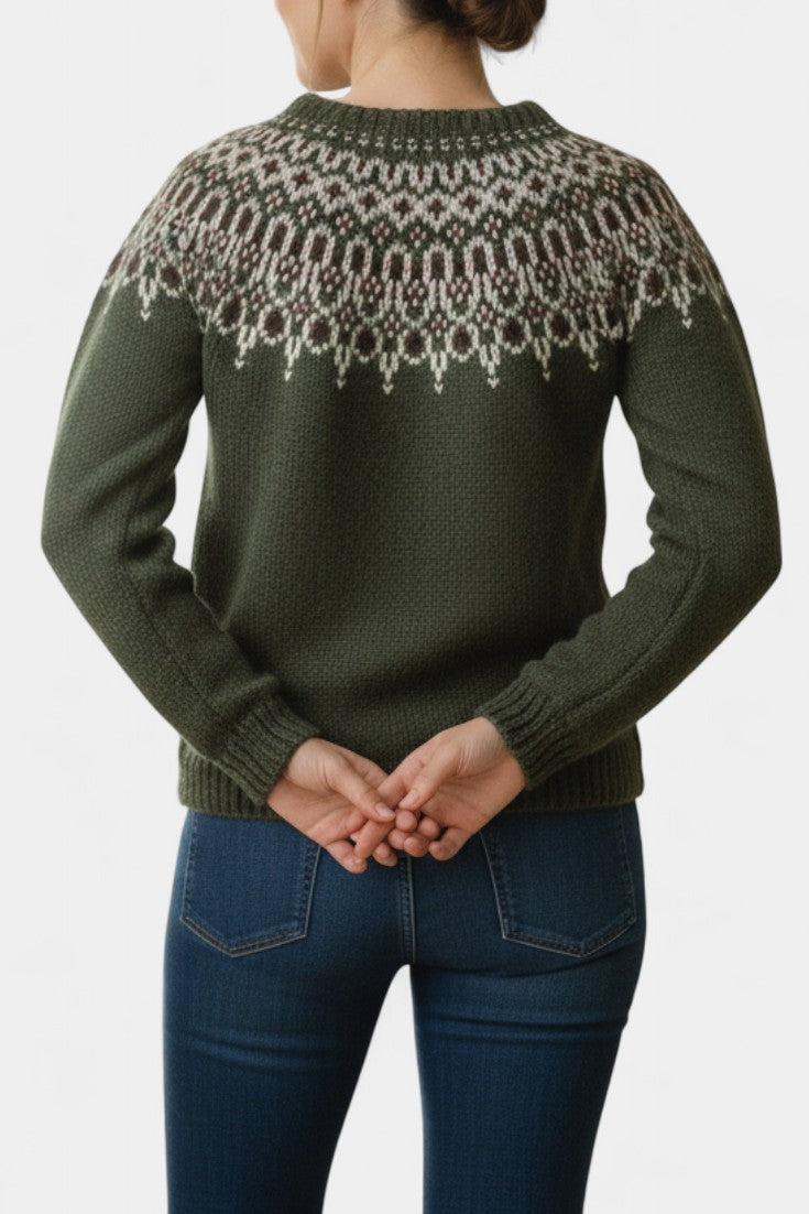 Ismérie Scandinavian-Inspired Jacquard Knit Sweater