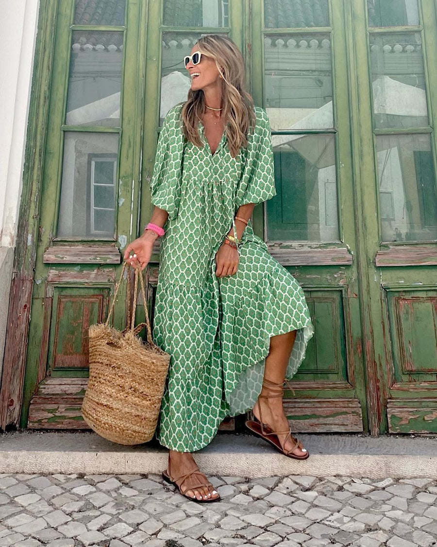 Fiona™ | Eclectic Boho Maximalist Dress