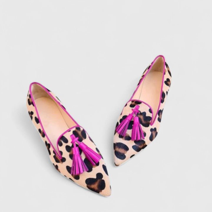 ROSALIND | PINK AND GOLD LOAFERS
