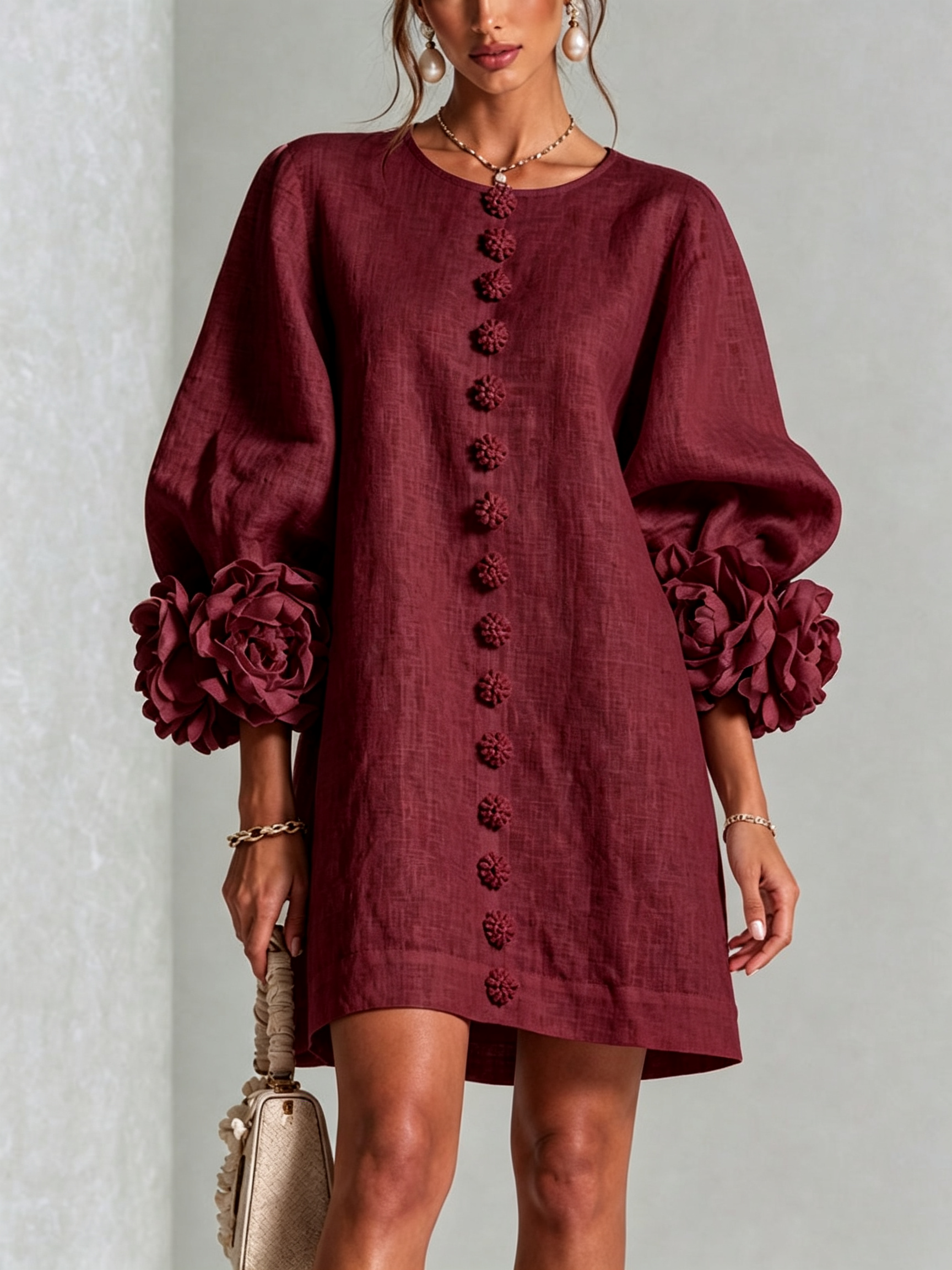 Henrietta™ Floral Button-Down Mini Dress