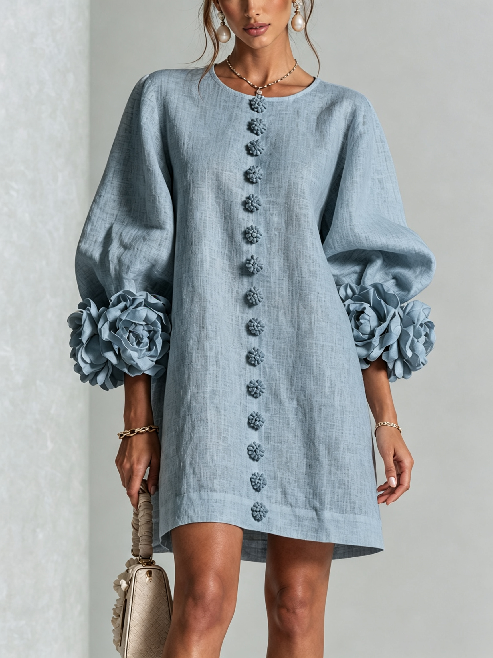 Henrietta™ Floral Button-Down Mini Dress