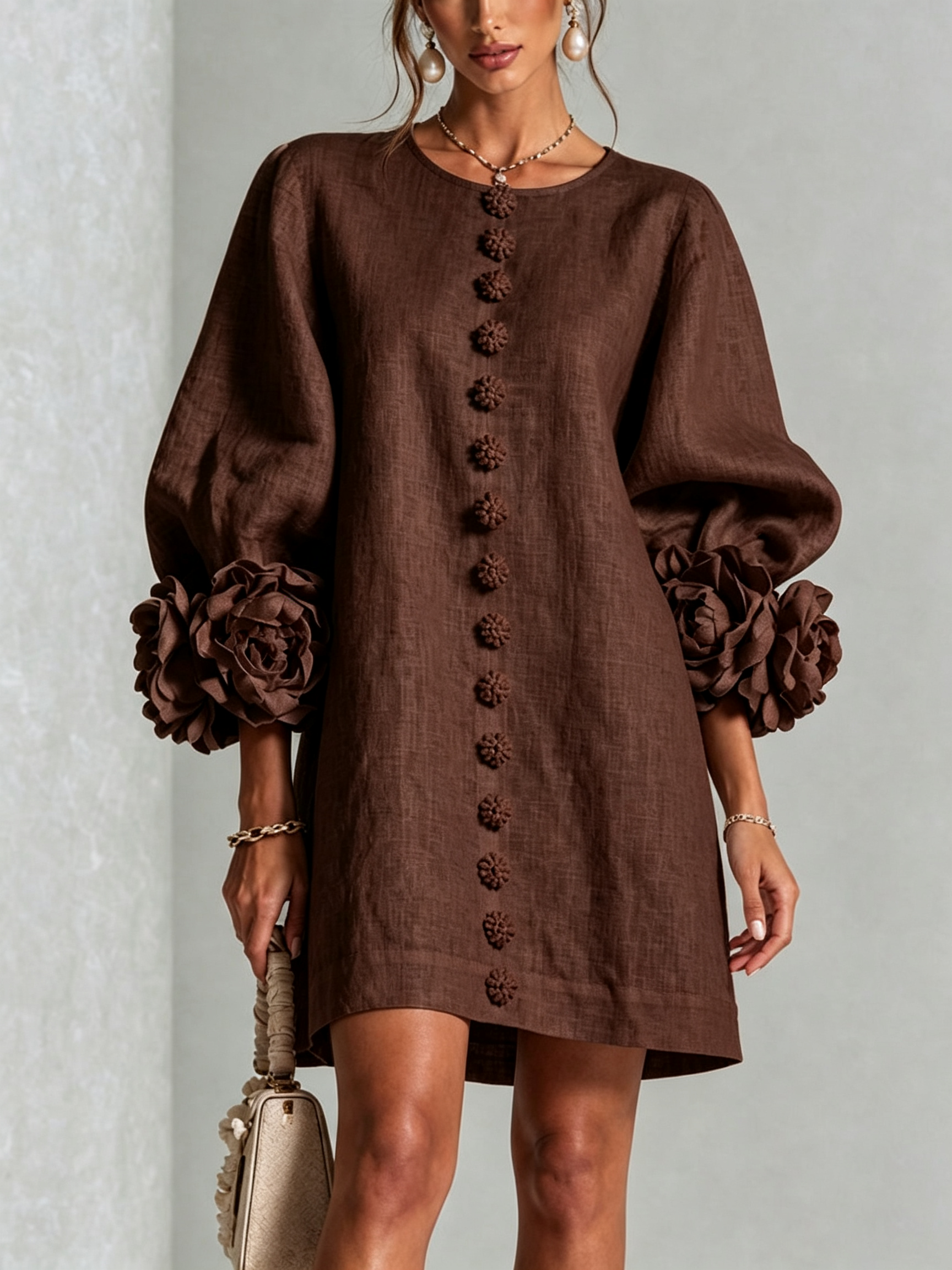 Henrietta™ Floral Button-Down Mini Dress