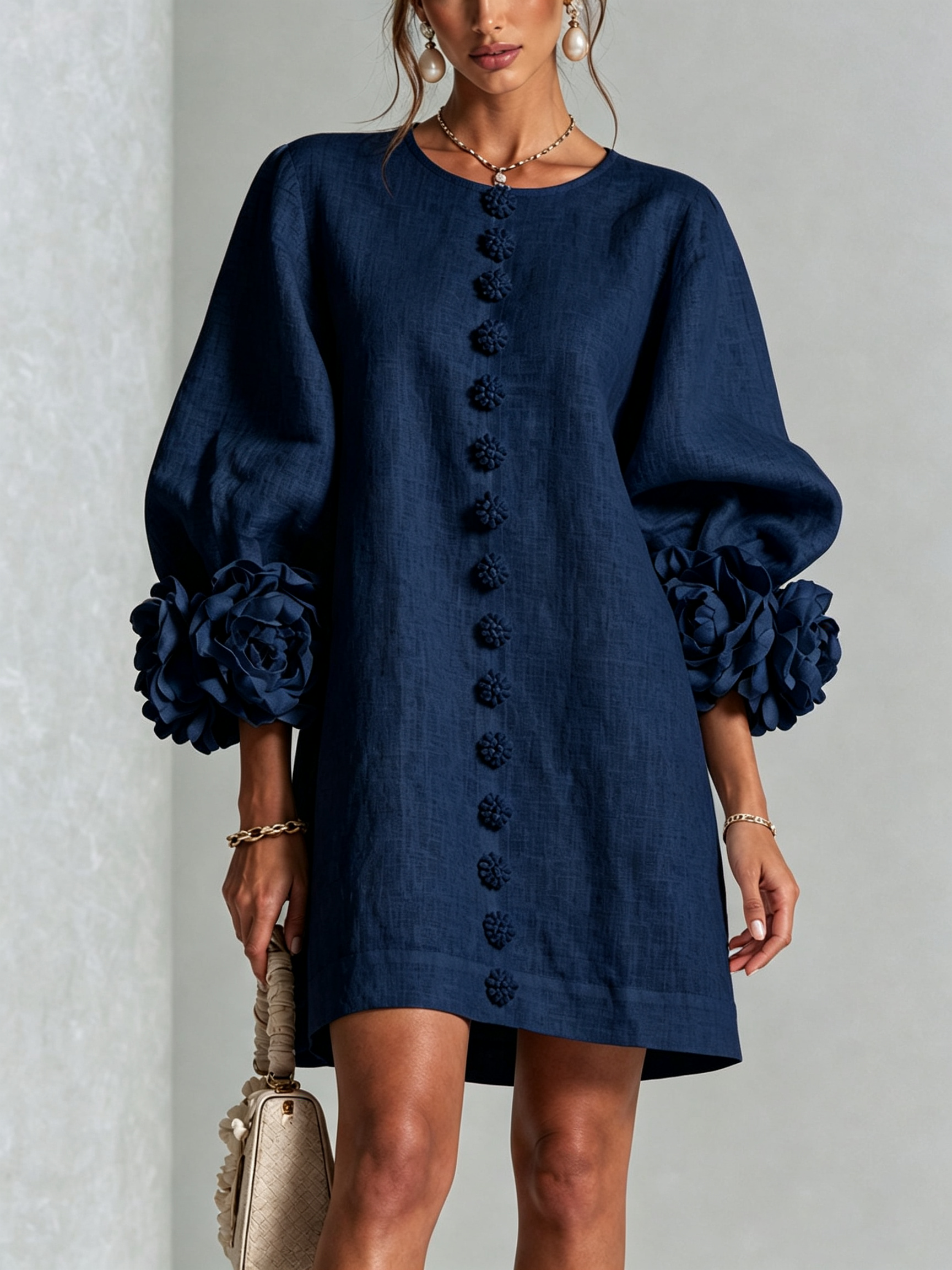 Henrietta™ Floral Button-Down Mini Dress