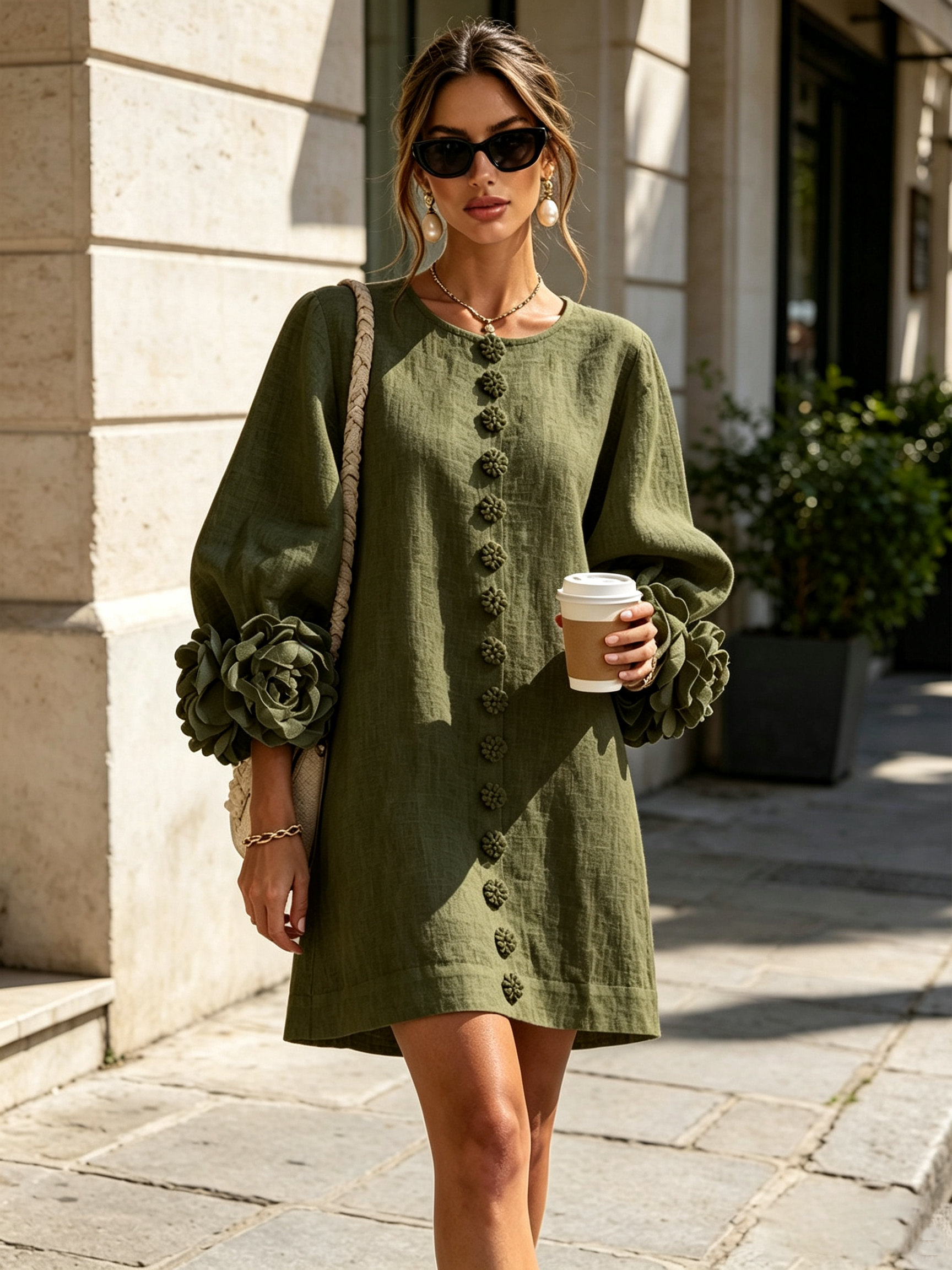 Henrietta™ Floral Button-Down Mini Dress