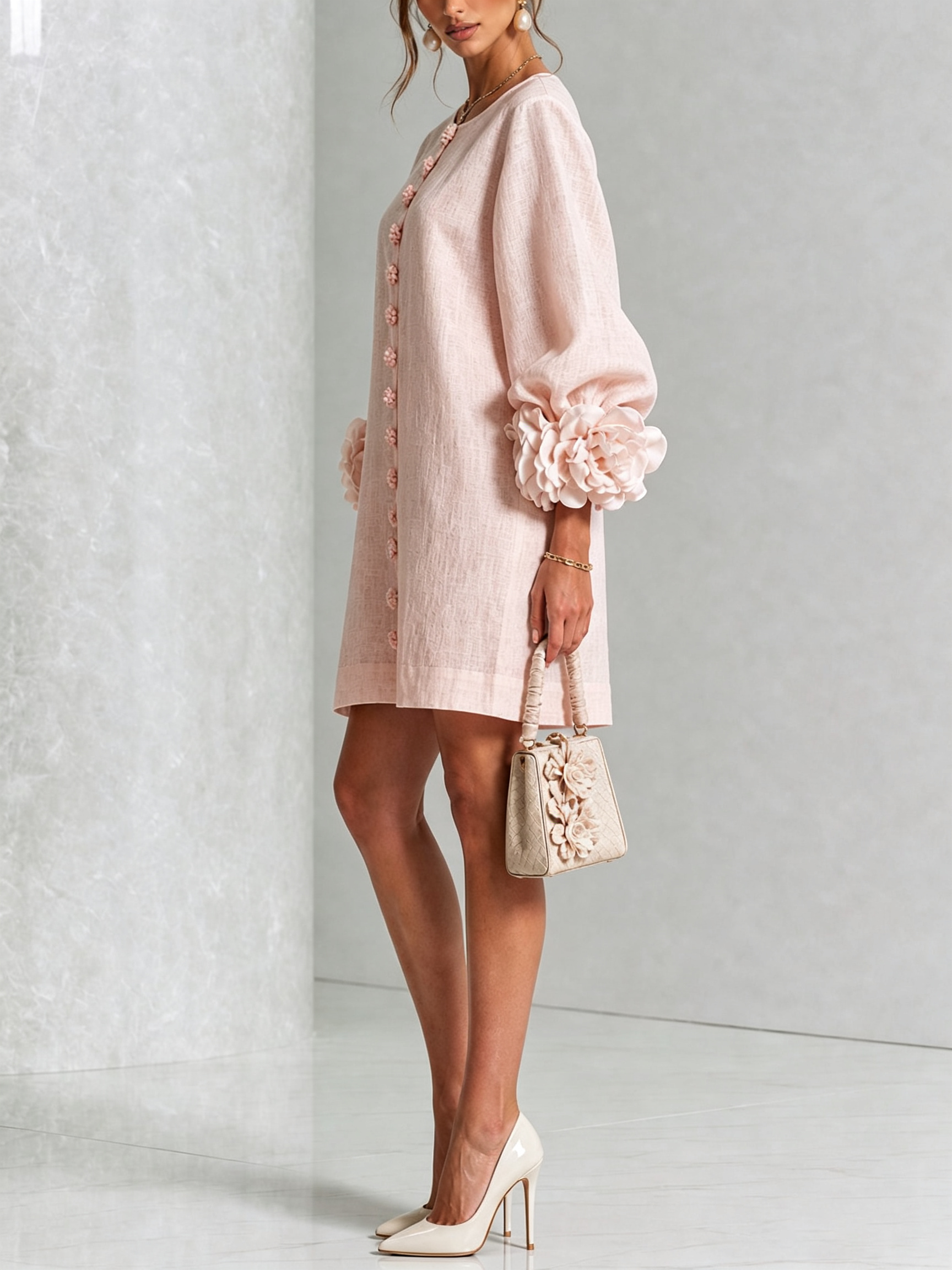 Henrietta™ Floral Button-Down Mini Dress