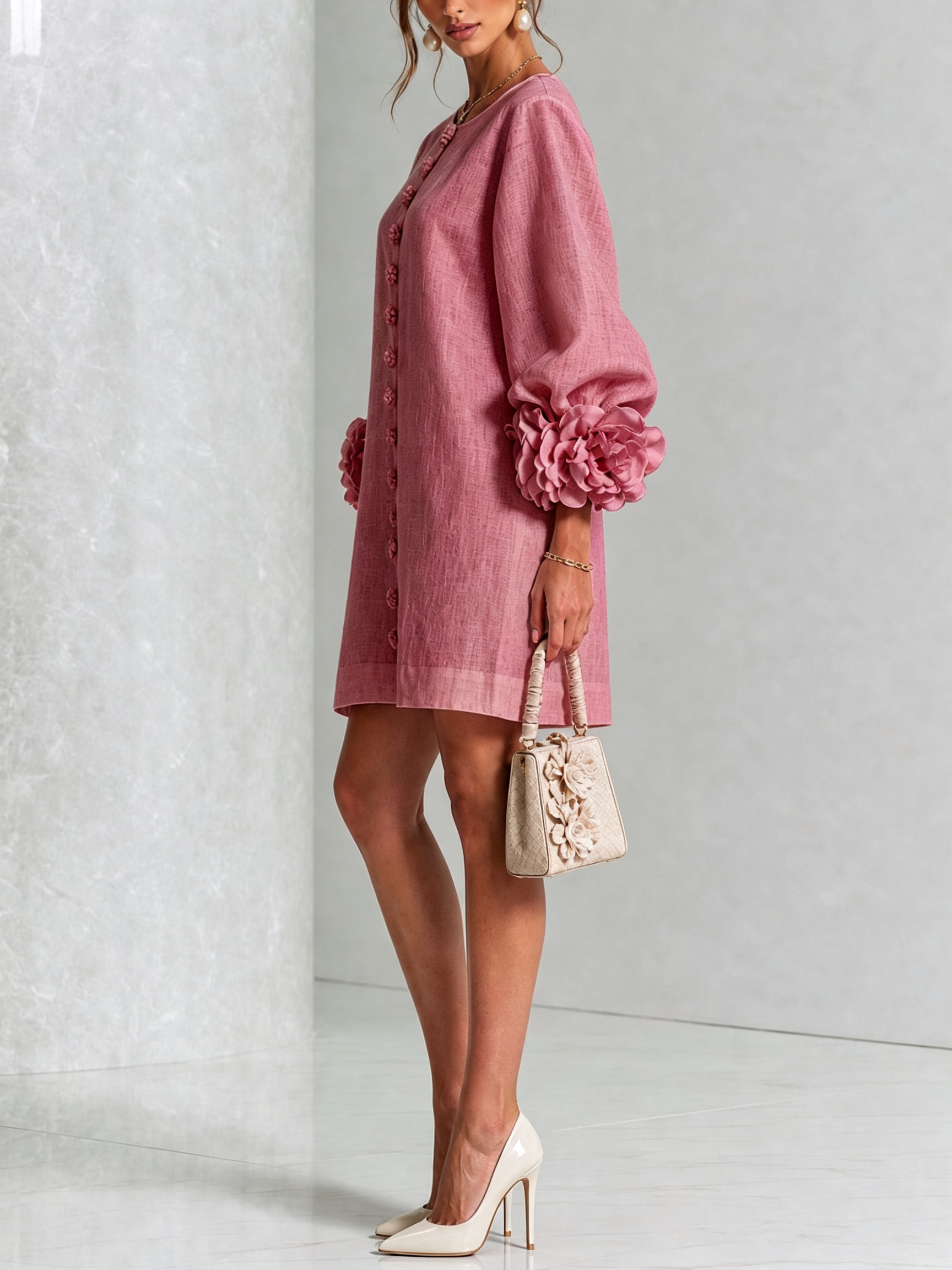 Henrietta™ Floral Button-Down Mini Dress