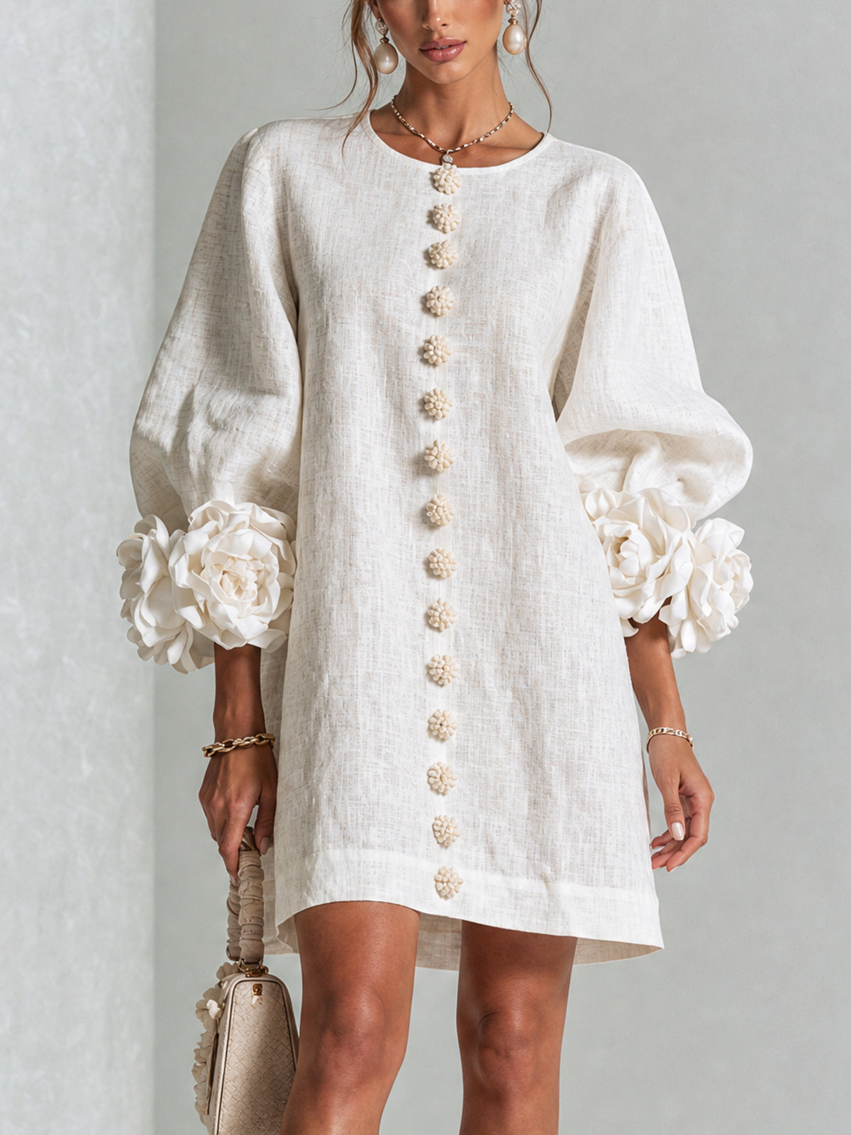 Henrietta™ Floral Button-Down Mini Dress