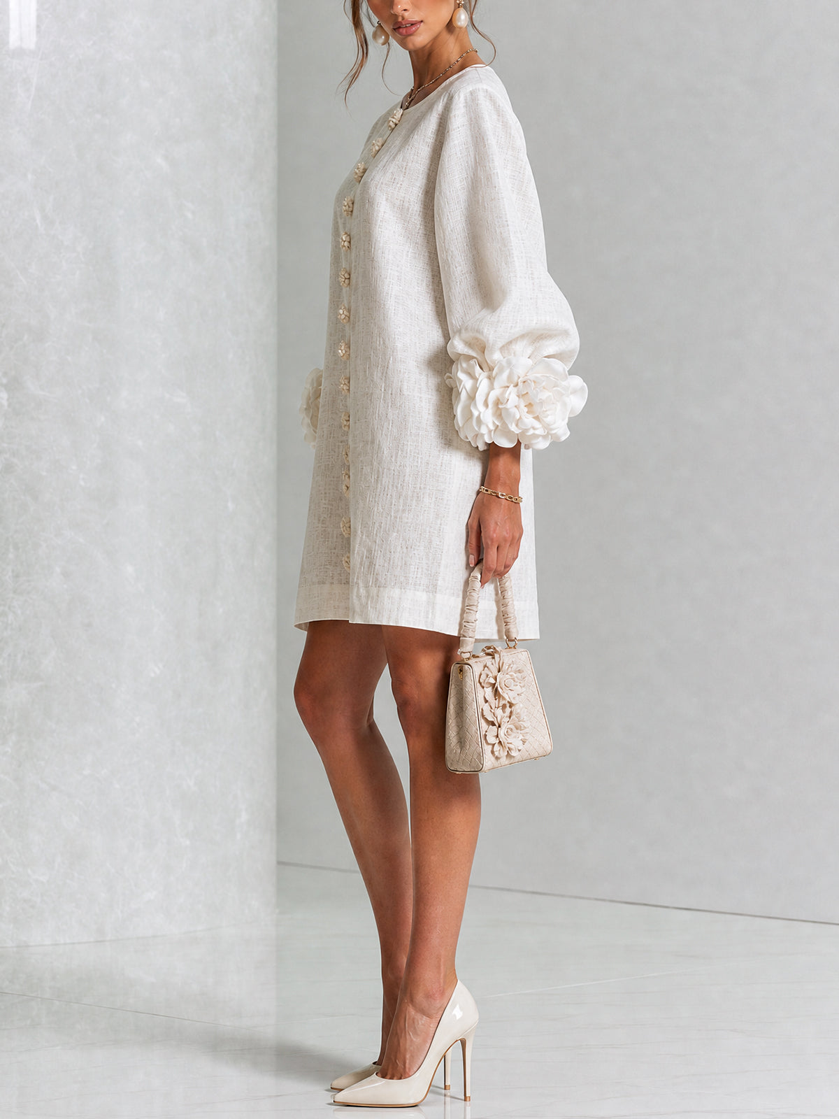 Henrietta™ Floral Button-Down Mini Dress