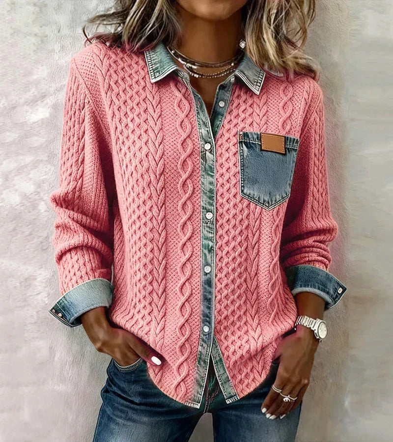 Arielle™ Patchwork Knit Top