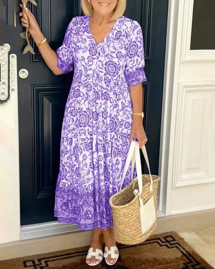 Keisha™ | Graceful V-Neck Floral
