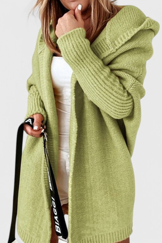 Cozy Hooded Oversized Knit Cardigan by Lovisa