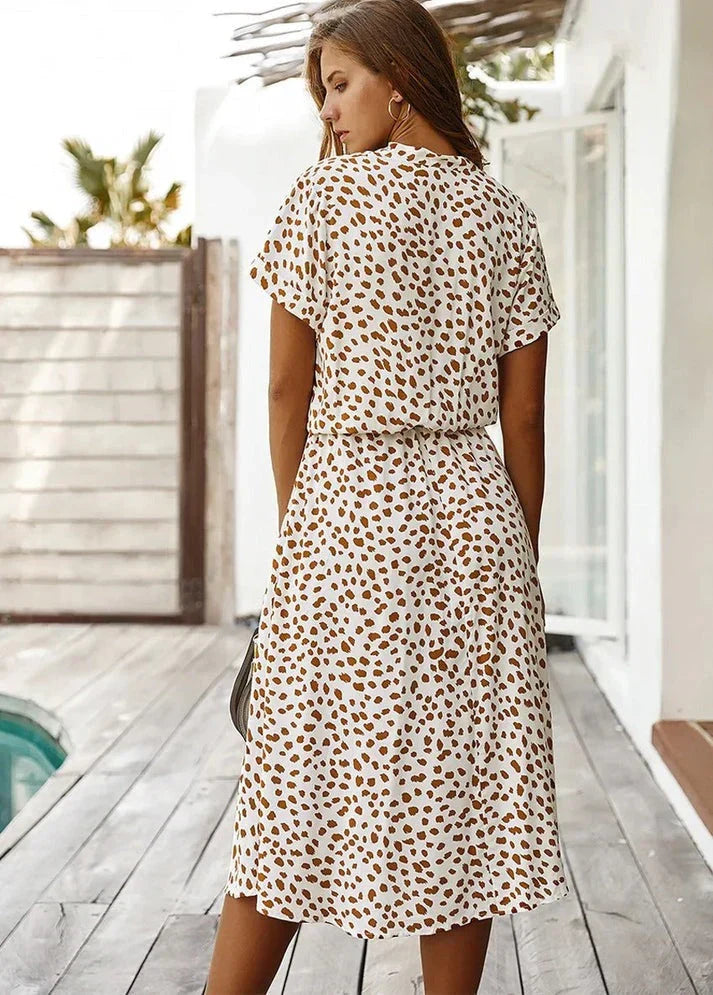 Romy™ V-Neck Ruffle Detail Dress