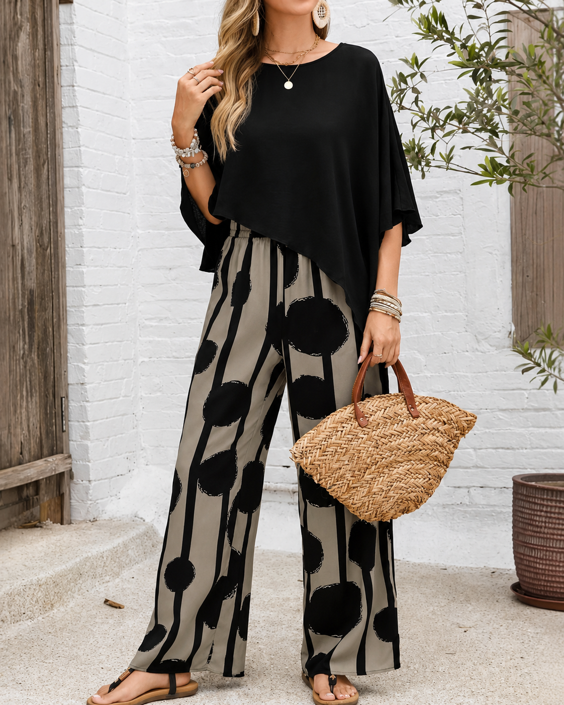 Beverly™ Polka Dot Wide-Leg Two-Piece Set