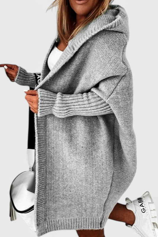 Cozy Hooded Oversized Knit Cardigan by Lovisa