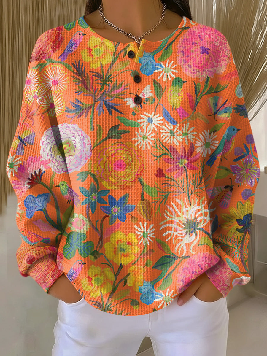 Freja | Vibrant Floral Print Sweater
