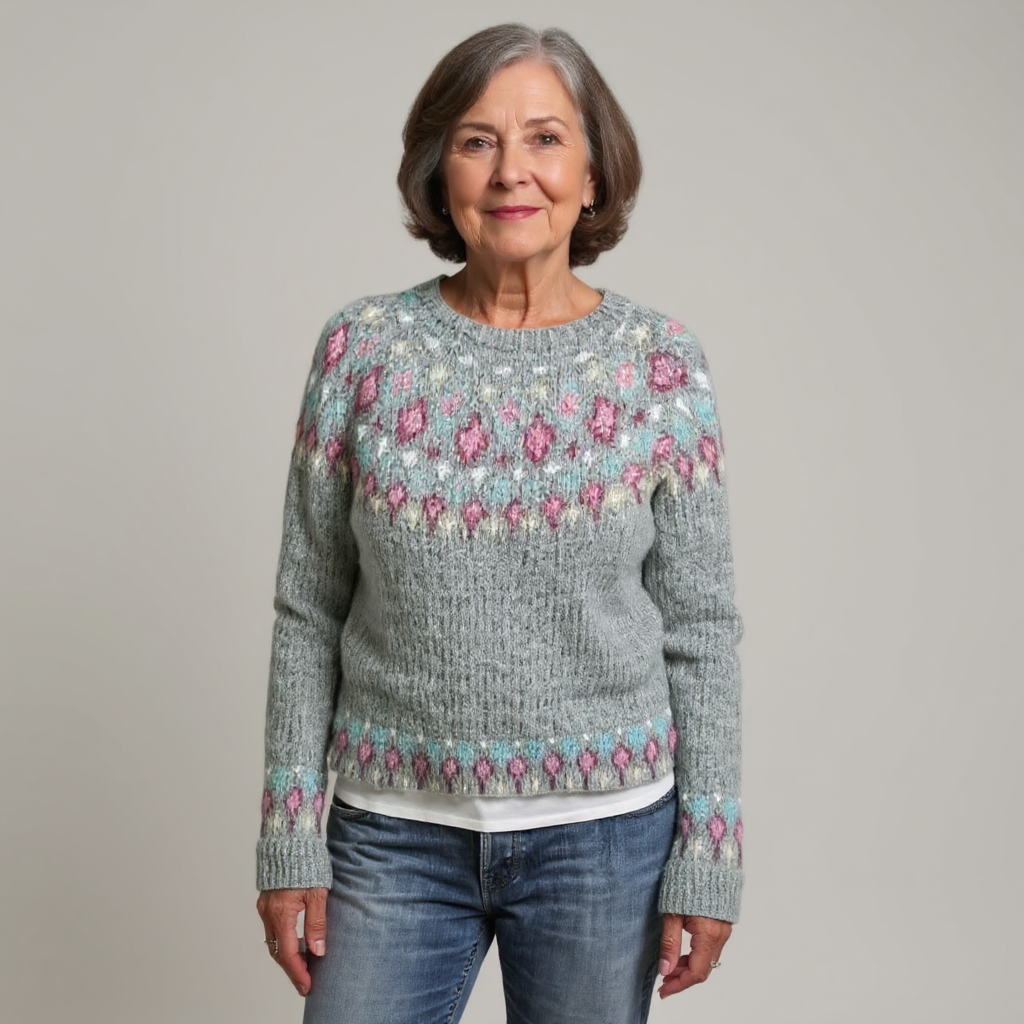 Candice | Retro Icelandic Knit Sweater