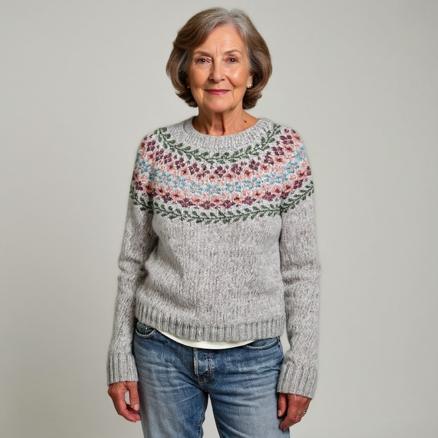 Retro Icelandic Knit Sweater