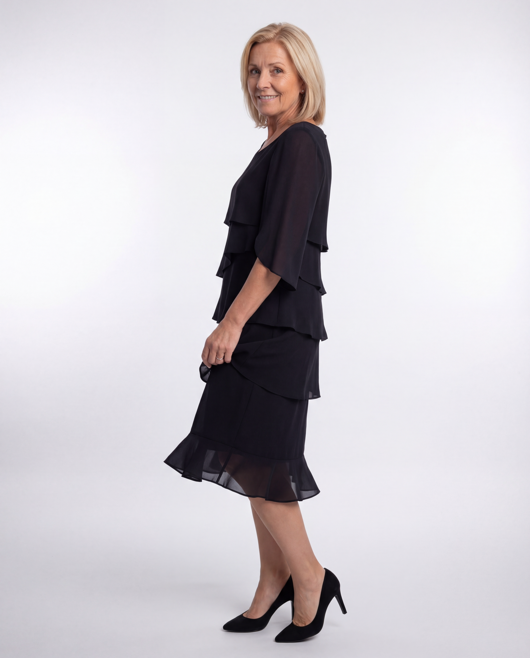 Charlotte - Elegant Tummy Hiding Midi Dress