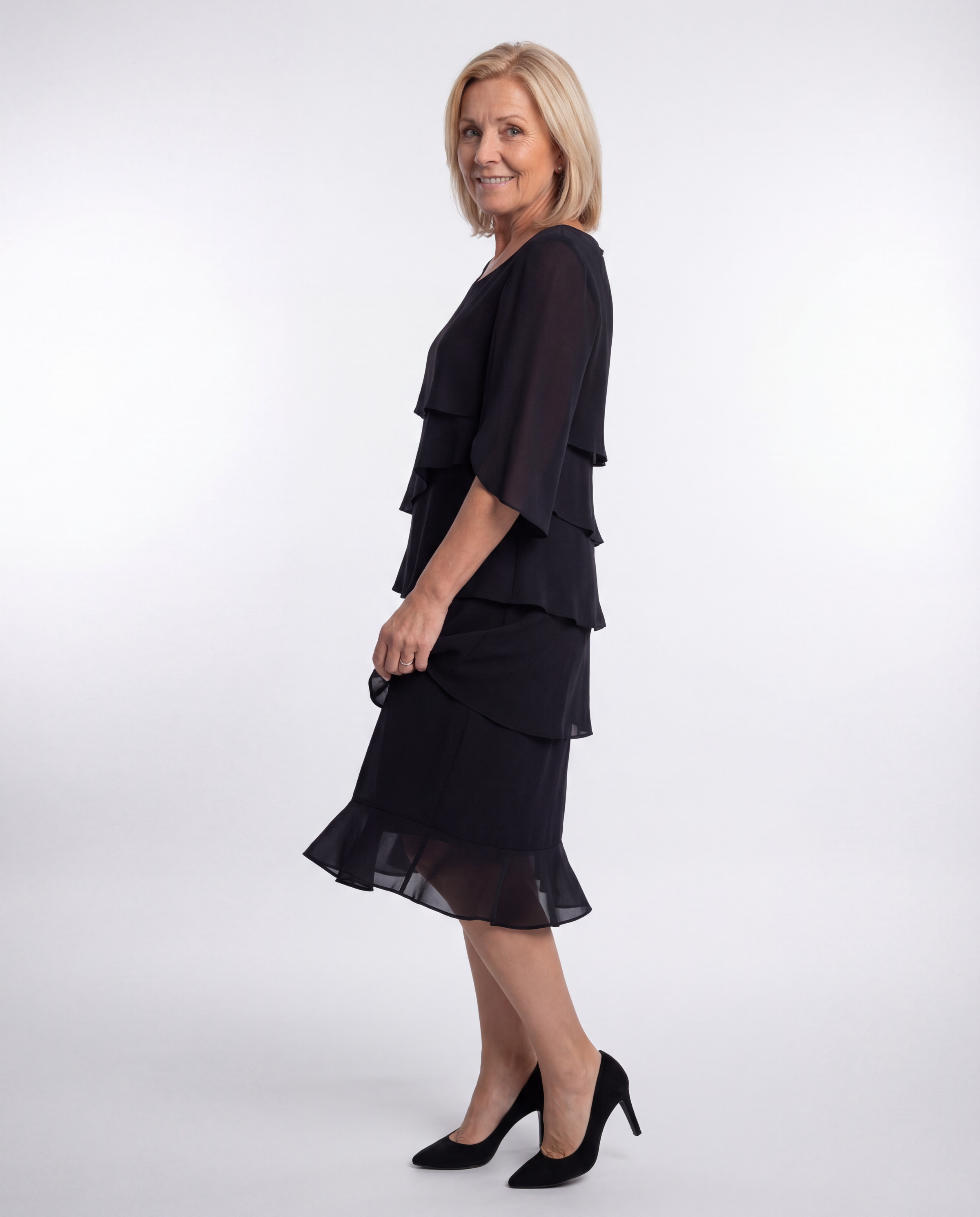 Charlotte - Elegant Tummy Hiding Midi Dress