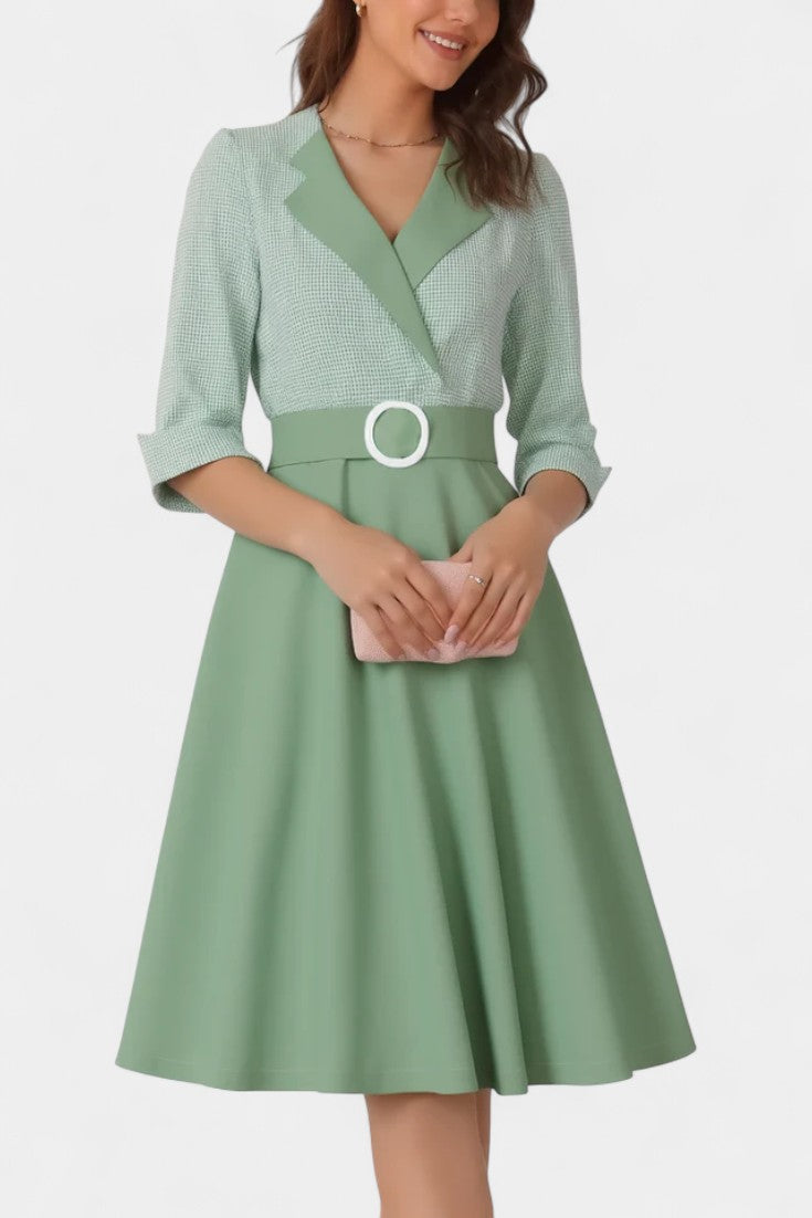Maria Midi Blazer Dress Featuring a Circular Belt