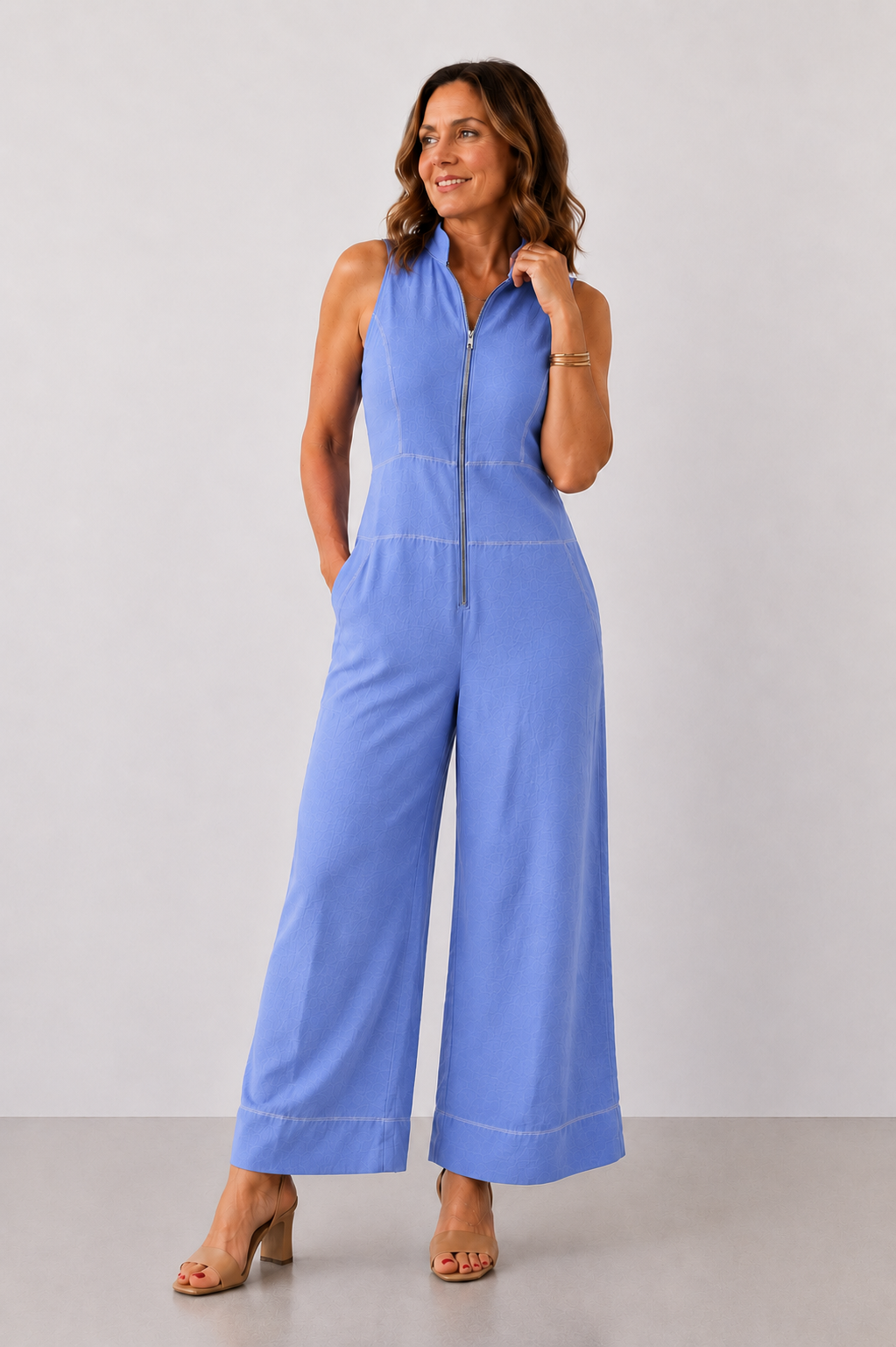 Lavinia™ Zip-Front Wide-Leg Jumpsuit