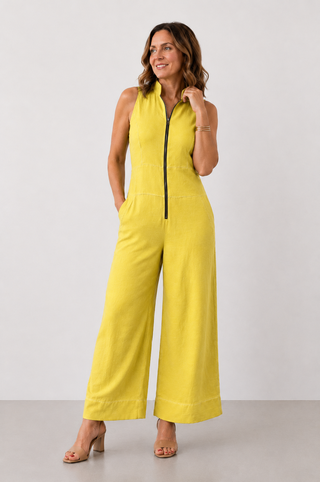 Lavinia™ Zip-Front Wide-Leg Jumpsuit