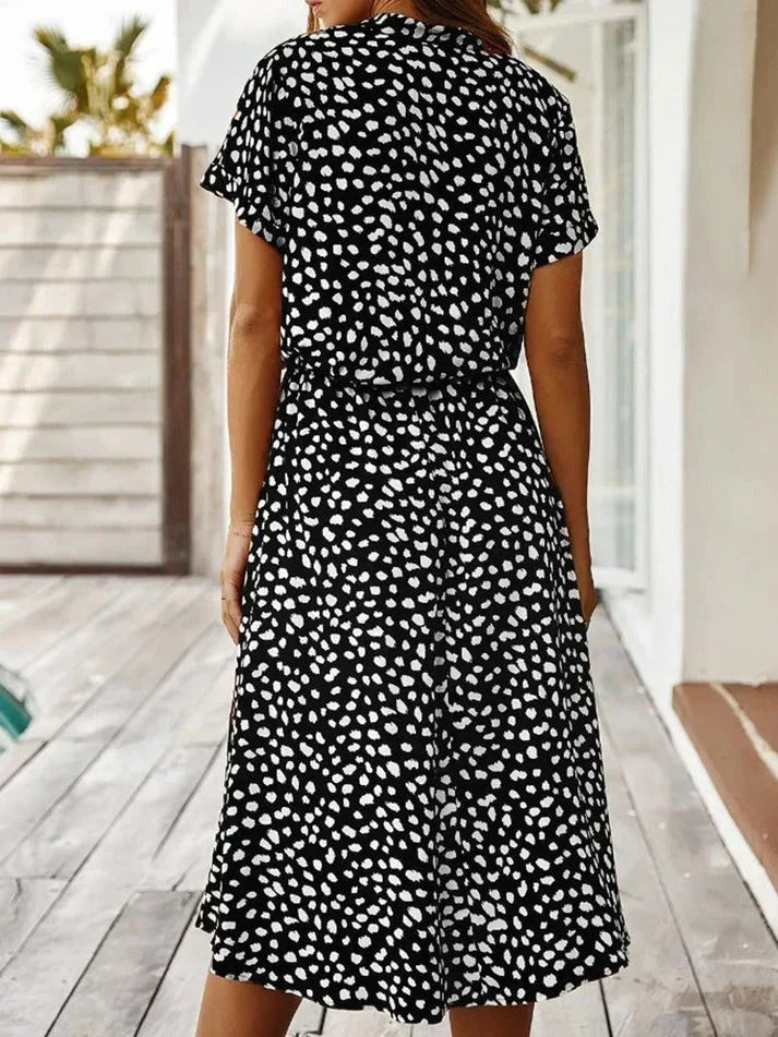 Romy™ V-Neck Ruffle Detail Dress